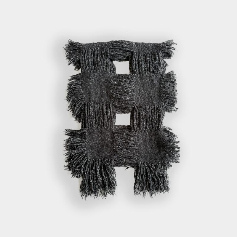 Vintage Hollow Wool Blend Matching Scarf Knitted Scarves for women neck choker winter warm long scarf with tassels