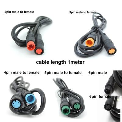 M8 2/3 4 5 6 Pin Core Male To Female M/F Extension Butt Joint Plug Connector Cable Electric Bicycle Waterproof for Ebike Wire
