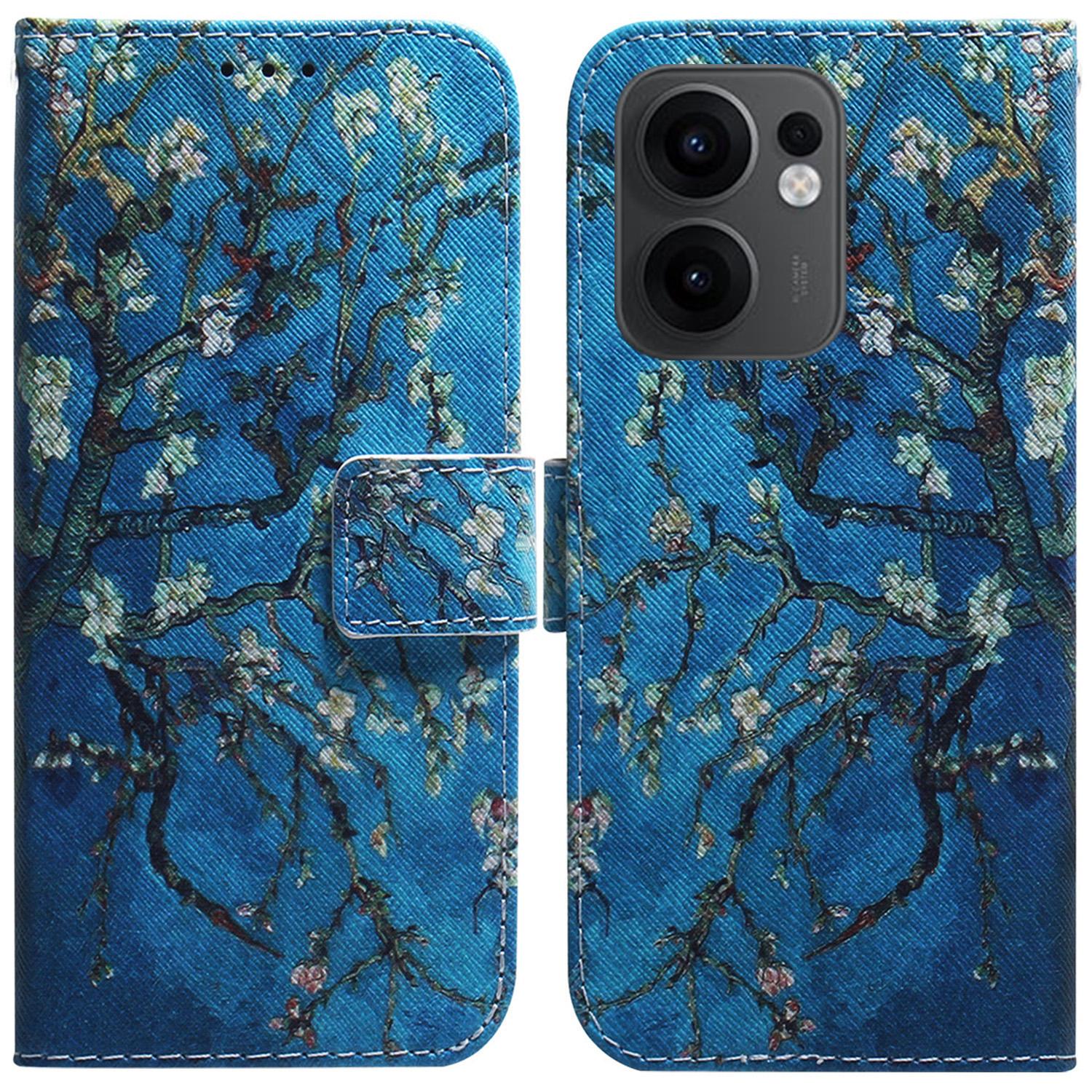 For Oppo Reno13 F 5G (Reno 13 FS 5G)/4G Wallet Case Pattern Print Leather Phone Cover B