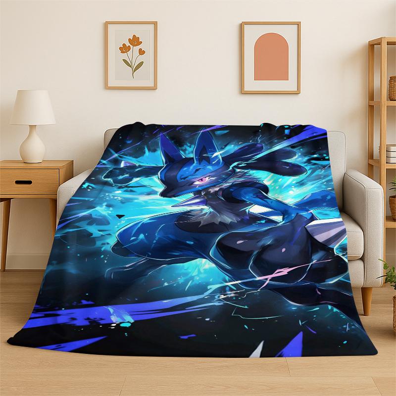 

Cute Pokemon Pikachu Cartoon Flannel Blanket Soft Warm Throw Blanket for Bedroom Living Room Bed Travel Camping Picnic Kid 75x100cm