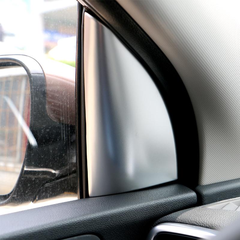 For Kia Sportage 4 QL 2016 2017 2018   ABS Car Front Door Window Inner Triangle A Colum Cover Trim Stickers