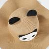 Cute Panda Straw Hat For Travel Beach Kids Summer Sun Protection Fisherman Cap Children Sunscreen Basin Caps 2-6Year Baby Visors