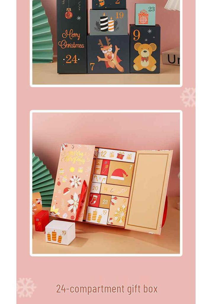 2025 Weihnachtskalender Countdown-Geschenkbox - Leer und Ideal für Kleine Überraschungen