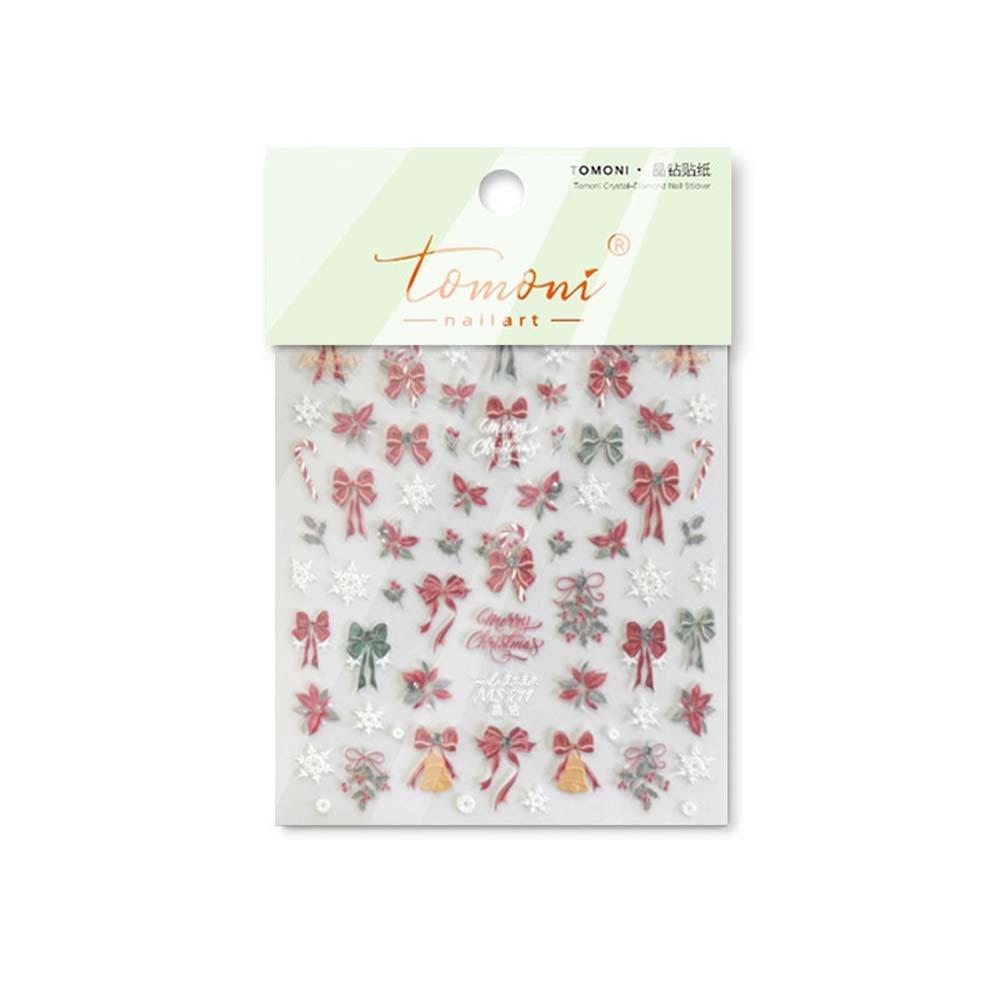 5D  Christmas Nail Sticker Nail Accessories Xmas Nail Decoration  Winter