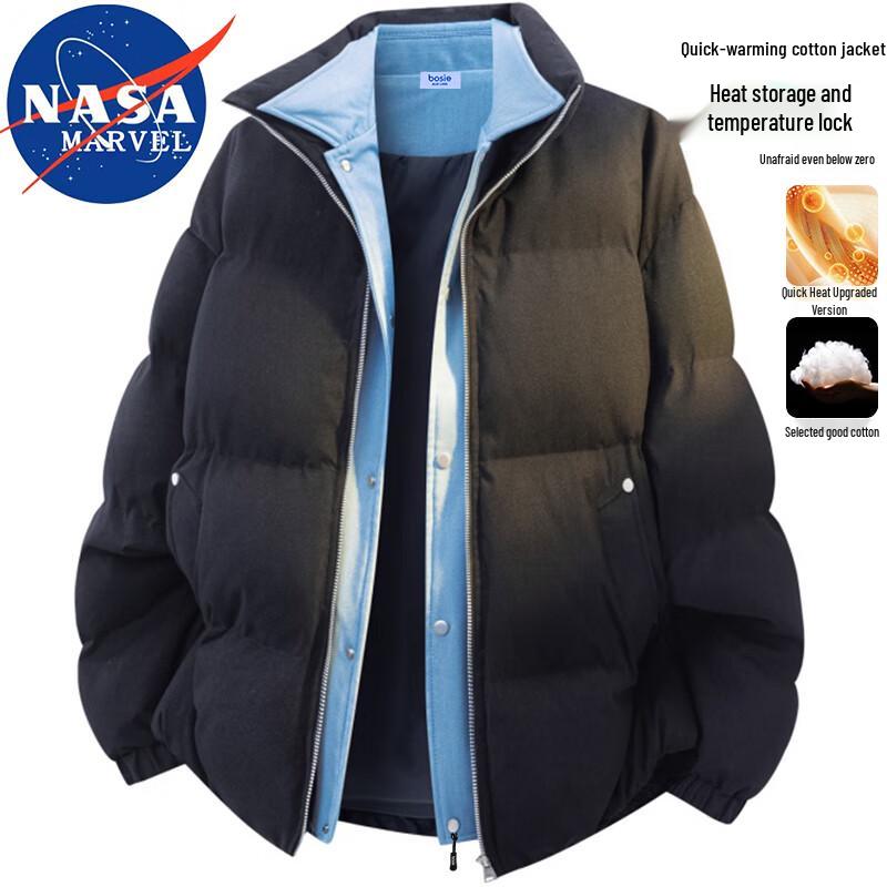 NASA MARVEL Herren Dicke Pufferjacke