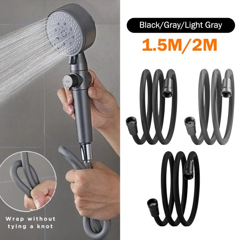 1.5/2M Anti Winding Handheld Shower Hose Gi/2 Flexible Shower Tube High Pressure Universal Interface Bath Shower Nylon Pipe