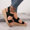 Ladies, Adjustable, Open Mouth Sandals, Breathable Fabric Surface, Lightweight EVA Sole, Outdoor Shoes, Cross Design, Soft Insole, Casual Shoes