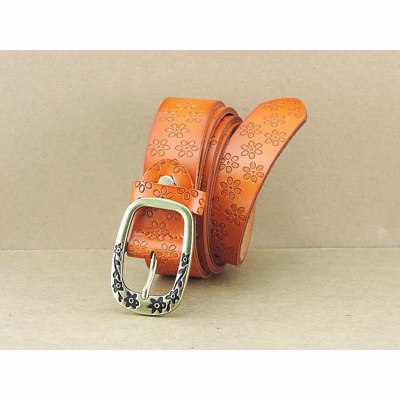 

Womens Style Retro Waist Belt Flower Print Metal Pin Buckle Decoration Dress 120cm дубильна кора