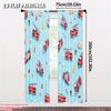 2pcs   Spring Summer Curtains Firetrucks Emergency Service Thematic Sheer Curtains Versatile Polyester Outdoor Decorations Ldeal