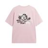 Li Ning × League Of Legends Collaboration Sports Lifestyle Series Letter Print Round Neck Loose Short Sleeve T-Shirt Unisex Tops Dew-Pink ATSW025-3