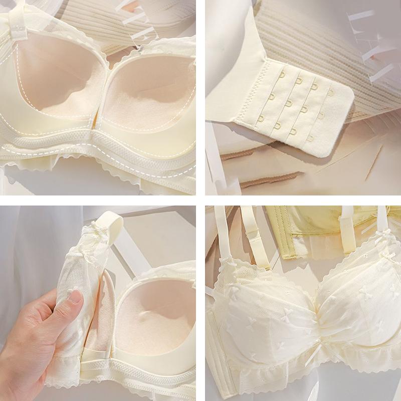 Sexy Push Up Bra Seamless Lace Bra for Women Wireless Thin Cup Brassiere Ladies Underwear Intimate Lingerie 32-38AB Cup