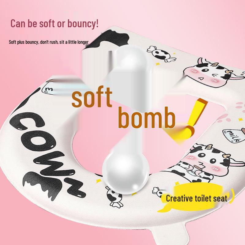 Newcomer Waterproof Toilet Seat Cushion - Universal Fit, All Seasons, Cute Design