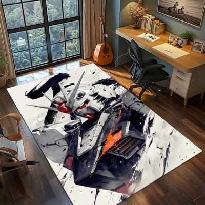 Gundam Anime Mecha Robot Rug Carpet Large Area Rug Non Slip Washable Floor Mat Gamer Room Bedroom Home Decor