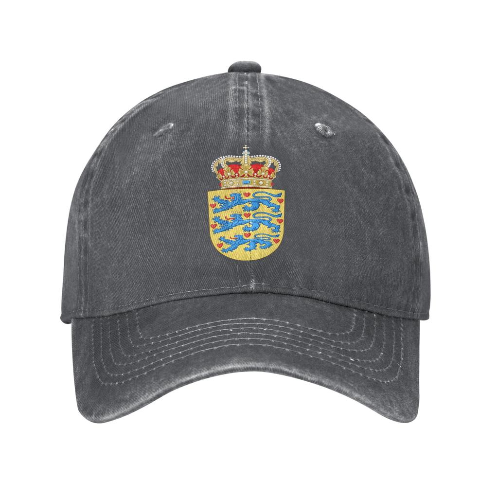 Coat of Arms of Denmark  Casual Baseball Cap  Hiking Fishing Hip Hop Hats Summer Adjustable Unisex Adult Street Style Baseball Caps
