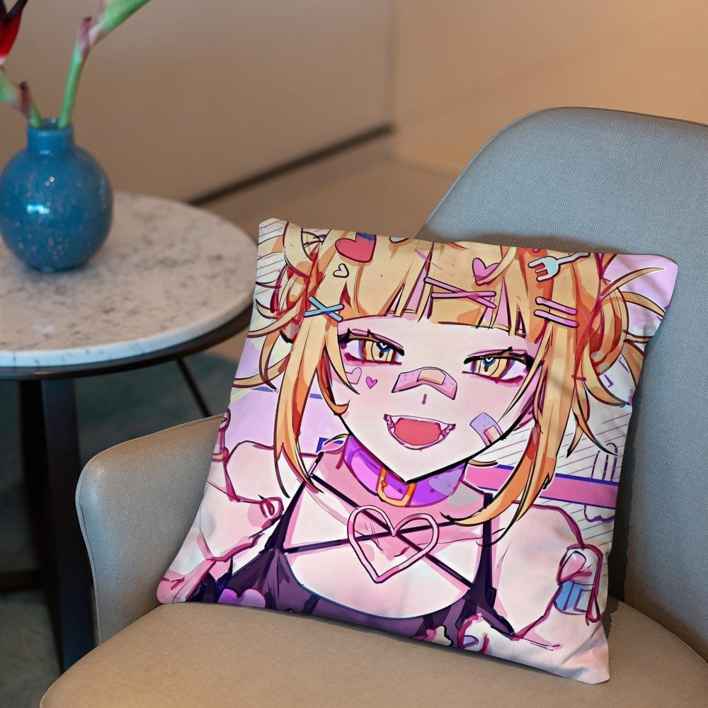 My Hero A-Academia H-Himiko Toga Cushion Cover 2-in-1 Reversible Plush Pillow Cover | Car/Sofa/Bed | Perfect Gift