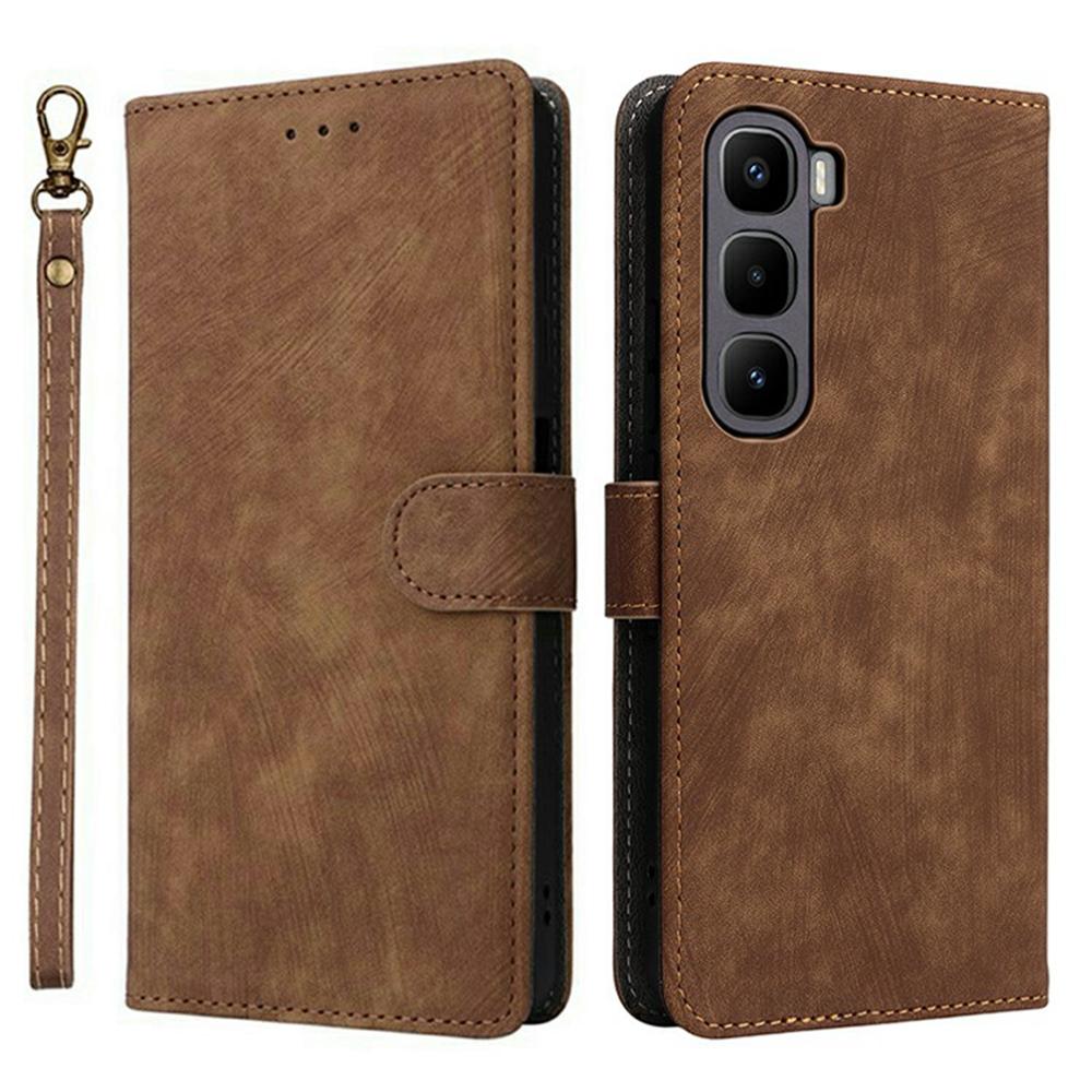 Für Infinix Hot 60 Pro 4G X6885 Hülle Brieftasche RFID-Blockierung PU-Leder Handyhülle Ständer mit Riemen