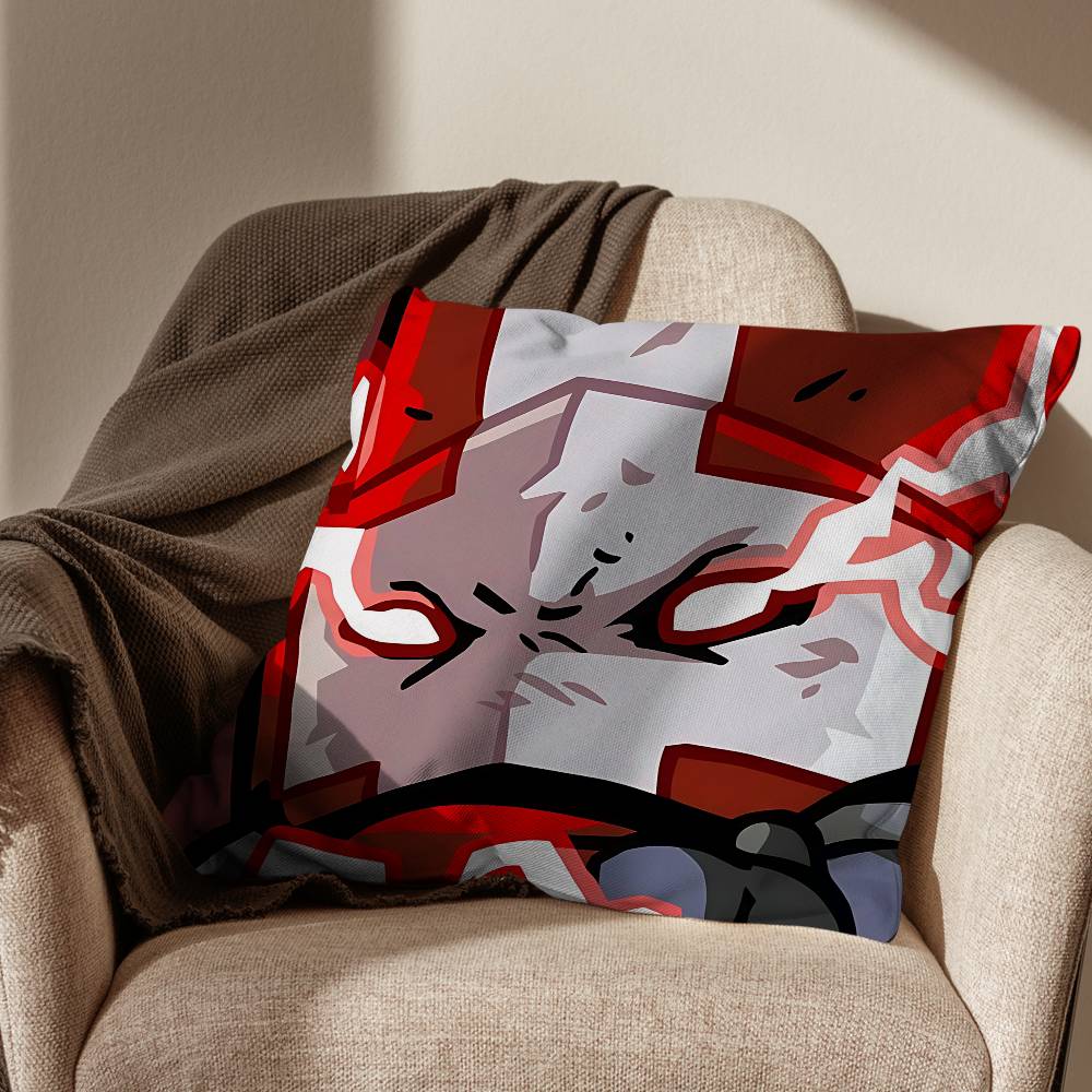 Game Blue Red Castle Crashers Pillow Case Anti-dustmite Pillowcase Invisible zipper silky short plush Sofa cushion cover