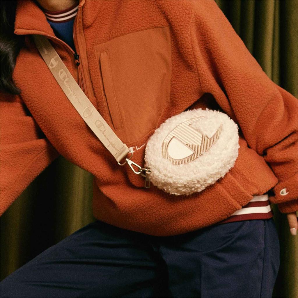 Champion Furry Series Cute Big C-Logo Color Block Trendy Versatile Fabric Mini Shoulder Bag Round Crossbody Bag Unisex Bags U3DACPU22