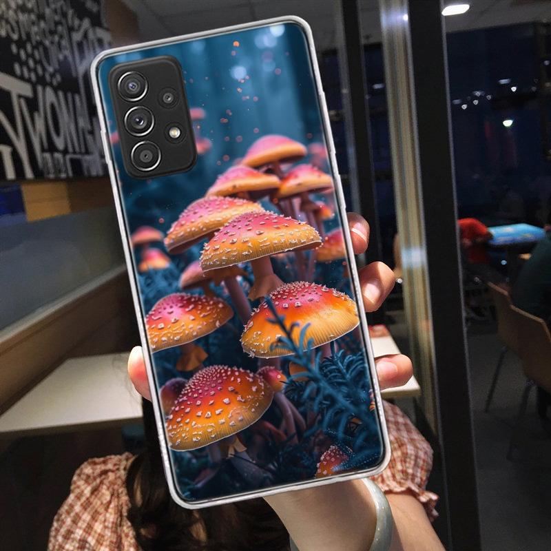 Fungal Aesthetics Phone Case for Samsung A54 A57 A37 A17 A14 A15 A12 A24 A34 A55 A35 A25 A52S A07 A05S A04S A22 A32 A72 Galaxy N
