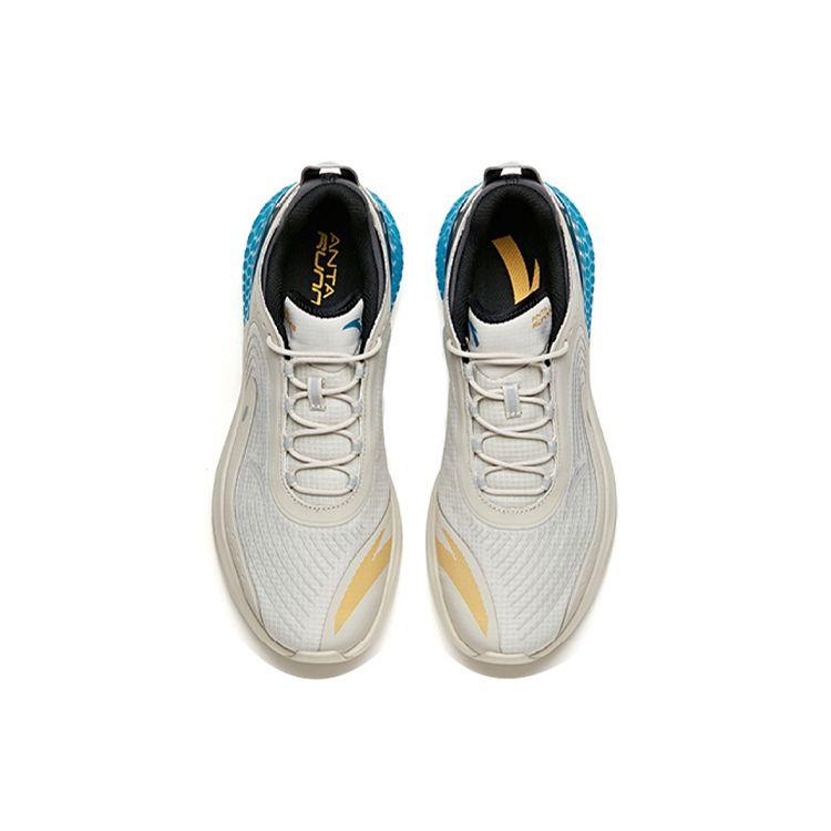 Anta Comfortable Shock Absorbing Non-Slip Durable Low-Top Running Shoes Men Sneakers Gray Black Blue 912045537-2