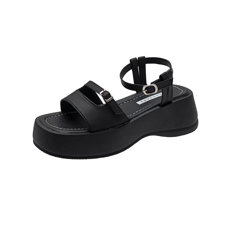 

Женские модные босоножки на высоком каблуке с мягкой подошвой, нескользящие, износостойкие, чистого черного цвета, дизайнерские босоножки 35 чёрный