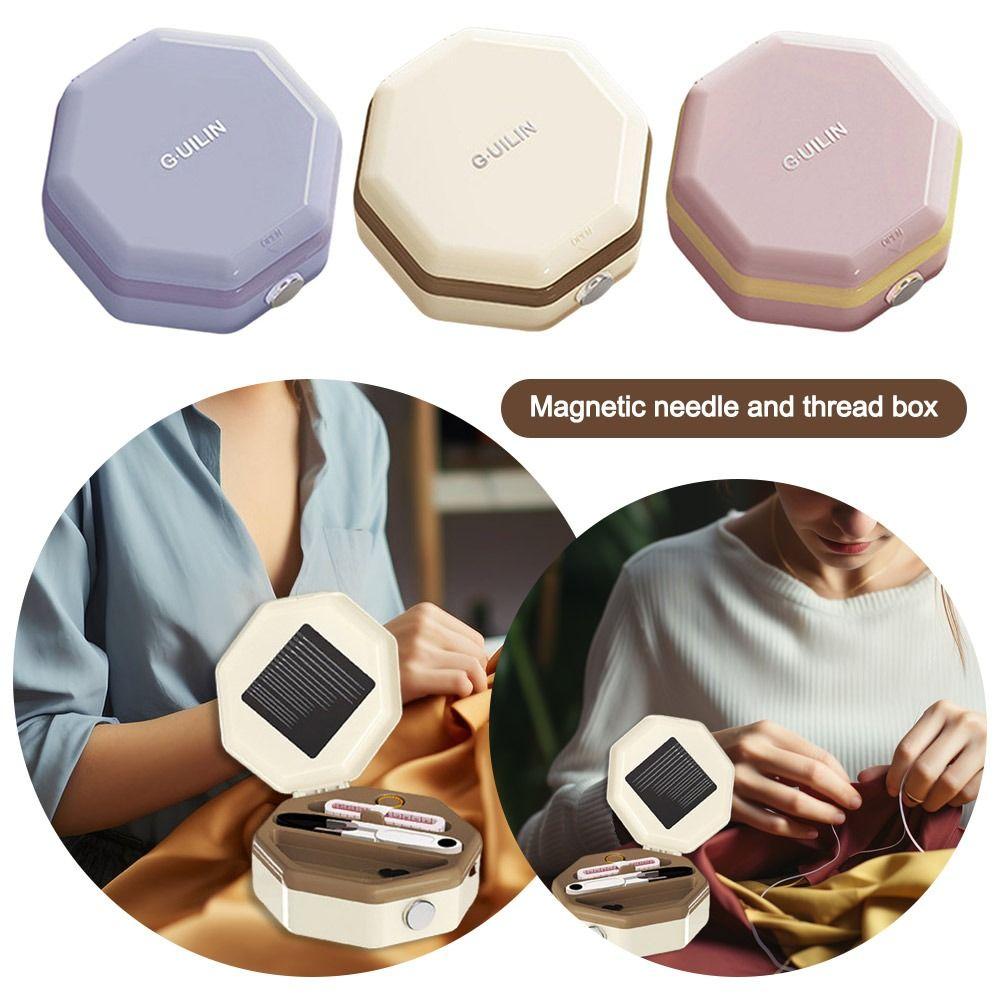 Split Type Household Needle Sewing Box Magnetic Sewing Kit  for Travel&Household