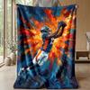 Flower Crown Cat Theme Blanket Lightweight Warm Flannel Blanket Decorative Throw Blanket for Home Decoration