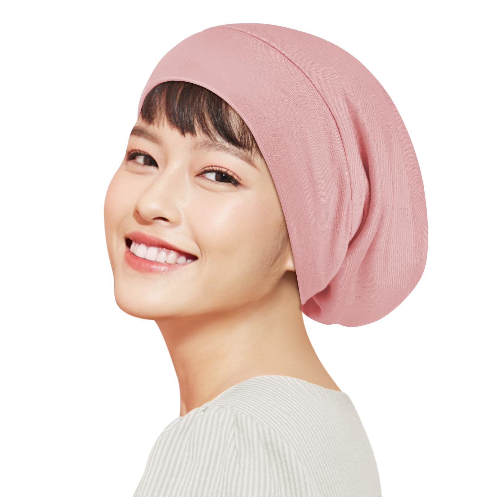 

LULUSILK Шовк Натуральний для Довгого Зволоження та Краси Ідеально для Дня Рожева Нічна Шапочка, 100% Шовк, Волосся, Волосся, Сон, Подарунок Матері, Унісекс, рожевий