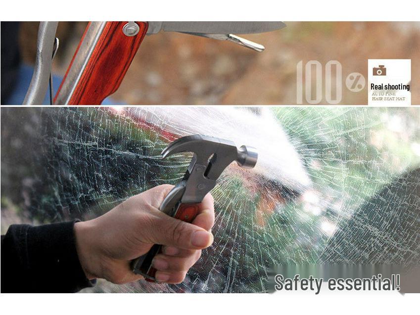 Portable Multifunctional Camping Axe Hammer – Emergency Outdoor and Car Tool with Tapered Claw