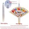 Automatic Unfolding Birthday Blessing Candle for Cakes - Creative Surprise Fan Design