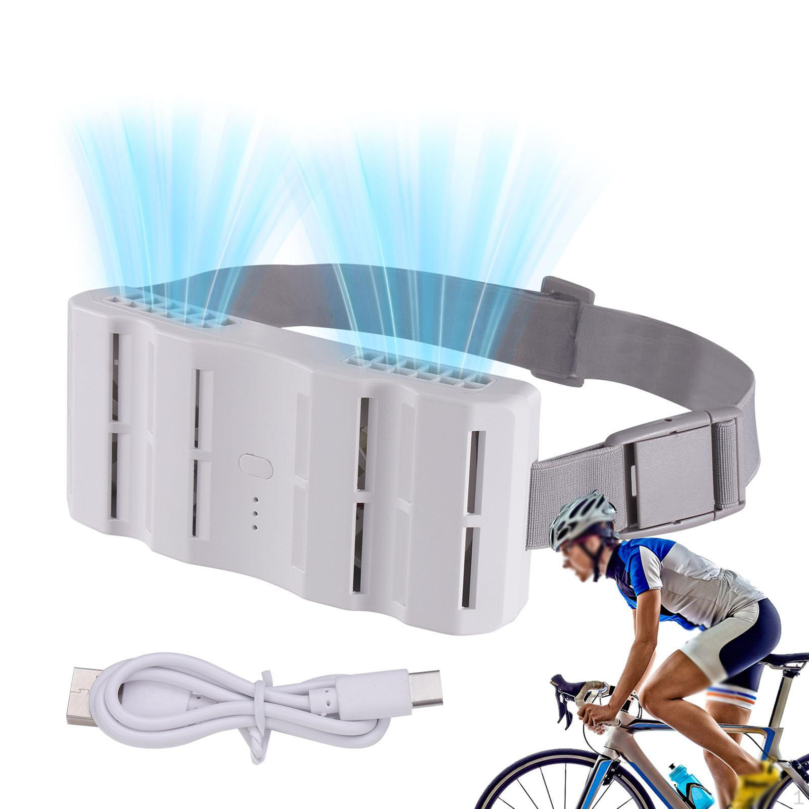 

Портативный поясной вентилятор, регулируемый ремень, перезаряжаемый, мощный ветер, практичный, носимый для путешествий белый