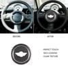 Carbon Fiber Car Steering Wheel Logo Cover Emblem Badge Sticker for Mini Cooper R55 R56 R Series Accessories