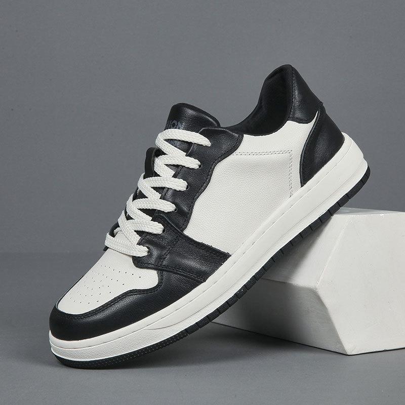 Board shoes men's leather trend sports board shoes low cut breathable casual shoes men's trend