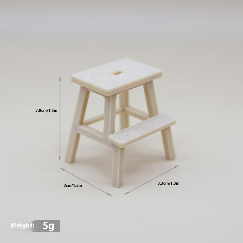 1 Piece Plastic Kitten Footstool Double-Layer Sit Chair Holding Stool 1/12 Dollhouse Miniature Cat Step Stool