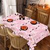 Halloween Tablecloth Spooky Ghost Printed Plastic Tablecloth Waterproof Indoor Outdoor
