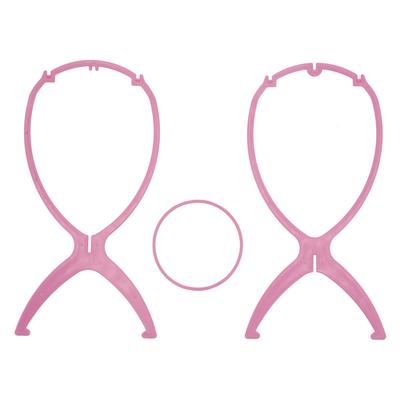 Professional Wig Head Stand Travel Folding Wig Display Stand Holder Rack for Home Hair SalonRose