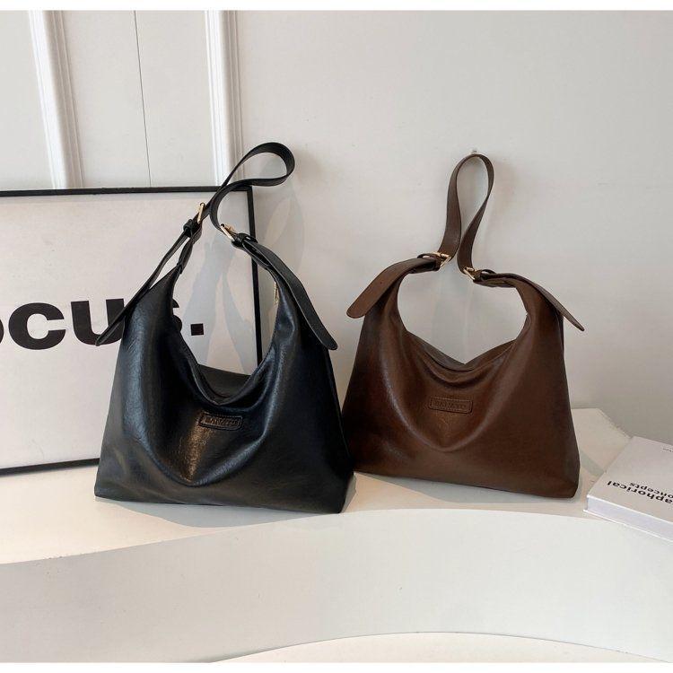 2025 Sommer Koreanischer Stil Weiches Leder Große Kapazität Damen Schulter-Tragetasche