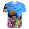 Summer Dolphin Fish 3D Print T-Shirts Men Women  Short Sleeve Vacation T Shirt Oversized Harajuku Tees Top  Clothing