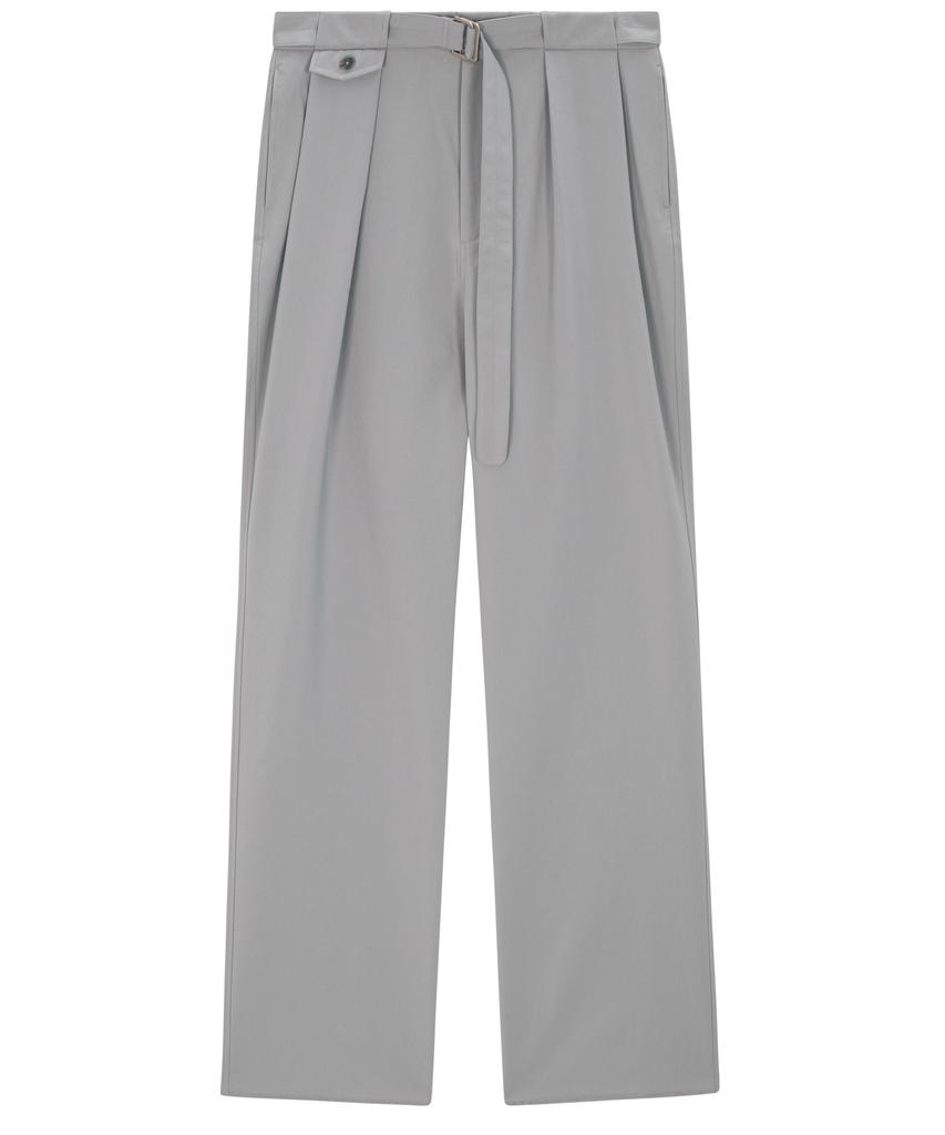 EZIO Belted Pocket Wide Pants - Gray
