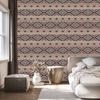 Wallpaper Ethnic Pattern Beige and Gray 50x1000