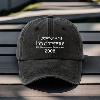 Gorra de Béisbol Vintage Ajustable Ligera Transpirable Con Estampado LEHMAN BROTHERS Perfecta para Ocio al Aire Libre