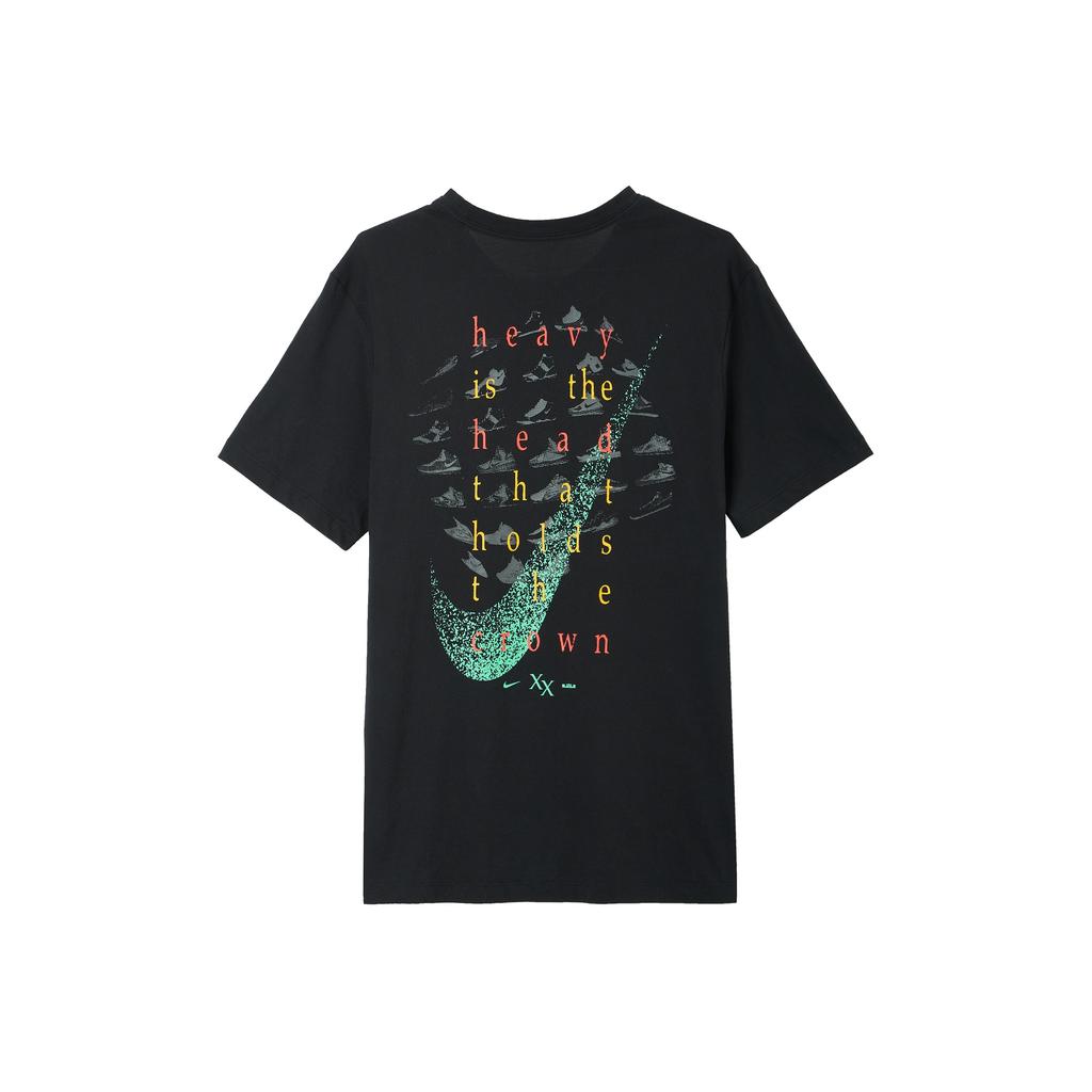 Nike Camiseta de Gola Redonda com Logotipo do Alfabeto Masculina Tops Preto FD0073-010