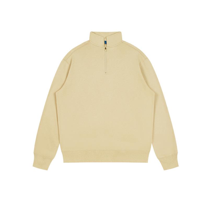

350g Heavyweight Stand Collar Half-Zip Hoodie for Outdoor Sports - Plain Color, High Quality, Spring & Autumn Wear XL