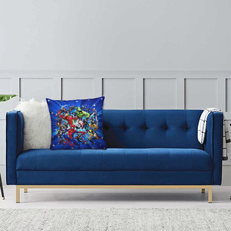 Federe per Cuscino Decorativo di Lusso Personalizzate con Personaggi Marvel Spider-Man Cartoni Animati Decorazione per la Casa Disney Fumetti Kawaii Cuscino per Sedia
