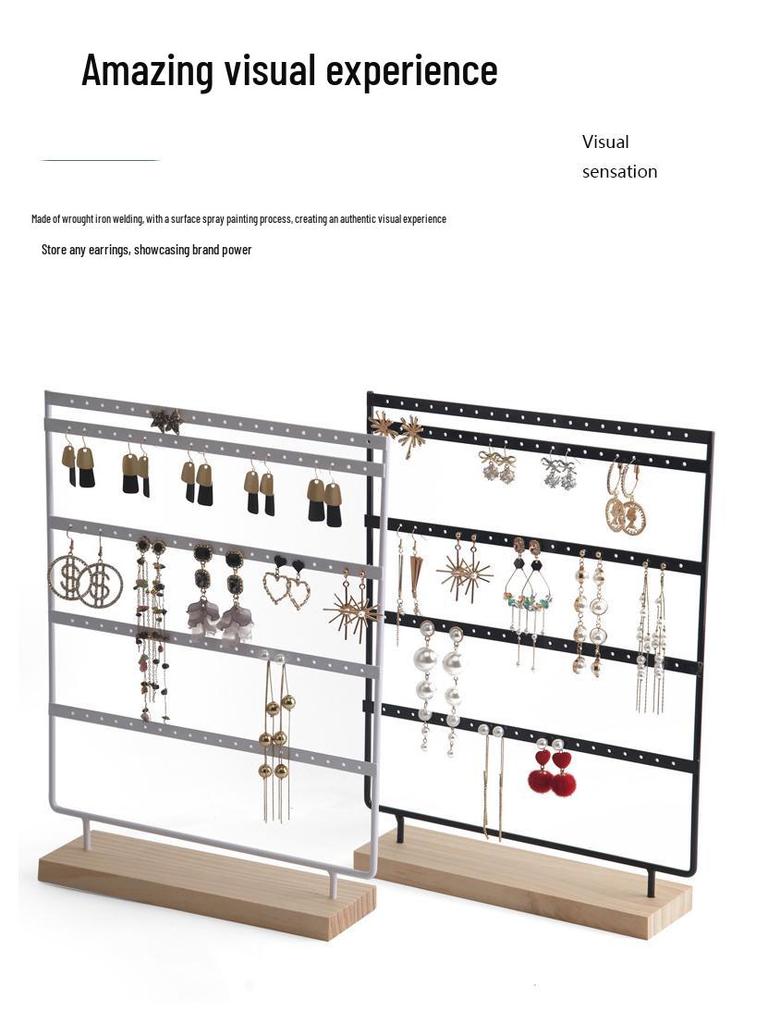 Zhiyu 5-Tier Earring Stand with 100 Holes for Jewelry Storage