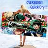 My Hero Academia Print Beach Towel, Large Soft Quick Dry Towel for Beach Camping Swimming
