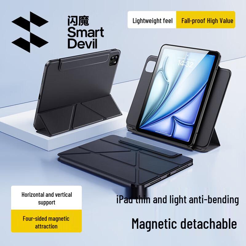 ShineMod Magnetic Split Transparent Acrylic Case for iPad Air 11-inch (6th/7th Gen) 11-inch iPad Air 6/7