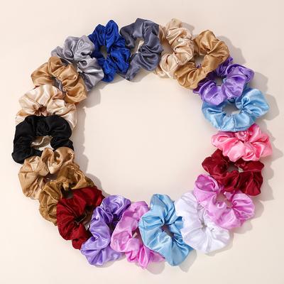 10 stuks/set 4'' Elegante Satijn Grote Scrunchie Elastische Haarbanden voor Vrouwen Multicolor Paardenstaarthouder Hoofdband Haaraccessoires