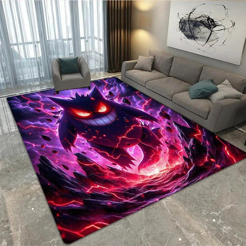 3D Pokémon Cute Gengar printed Carpet Living Room Bedroom Carpet Non-slip carpet home bedroom decor area rug Birthday Gift
