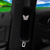 1 Butterfly Plush Set with Artificial Diamond Blingbling Soft Comfort Car Supplies Seat Belt Shoulder Cover Safety Belt